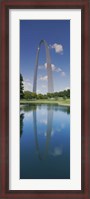 Framed Reflection of an arch structure in a river, Gateway Arch, St. Louis, Missouri, USA