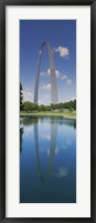 Framed Reflection of an arch structure in a river, Gateway Arch, St. Louis, Missouri, USA