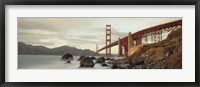 Framed Low angel view of Golden Gate Bridge