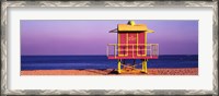 Framed Lifeguard Hut, Miami Beach, Florida, USA