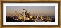 Framed High angle view of buildings in a city, Seattle, Washington State, USA
