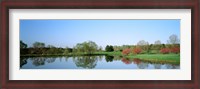 Framed Pond at a golf course, Towson Golf And Country Club, Towson, Baltimore County, Maryland, USA