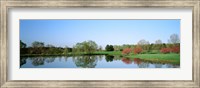 Framed Pond at a golf course, Towson Golf And Country Club, Towson, Baltimore County, Maryland, USA