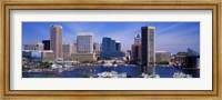 Framed Inner Harbor Federal Hill Skyline Baltimore MD