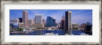 Framed Inner Harbor Federal Hill Skyline Baltimore MD
