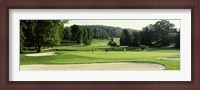 Framed Four people playing on a golf course, Baltimore County, Maryland, USA