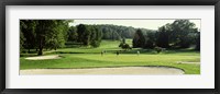 Framed Four people playing on a golf course, Baltimore County, Maryland, USA