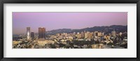 Framed High angle view of a cityscape, Hollywood Hills, City of Los Angeles, California, USA