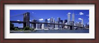 Framed Brooklyn Bridge Skyline New York City NY USA