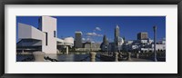 Framed Building at the waterfront, Rock And Roll Hall Of Fame, Cleveland, Ohio, USA