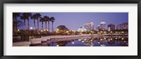 Framed Reflection Of Buildings In The Lake, Lake Luceme, Orlando, Florida, USA