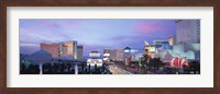 Framed Dark Blue Sky with Pink Coulds Over Las Vegas