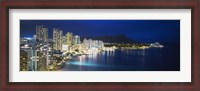 Framed Buildings On The Waterfront, Waikiki, Honolulu, Oahu, Hawaii, USA