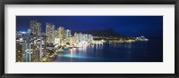 Framed Buildings On The Waterfront, Waikiki, Honolulu, Oahu, Hawaii, USA