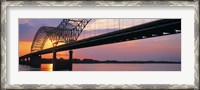 Framed Sunset, Hernandez Desoto Bridge And Mississippi River, Memphis, Tennessee, USA