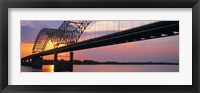 Framed Sunset, Hernandez Desoto Bridge And Mississippi River, Memphis, Tennessee, USA