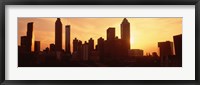 Framed Sunset Skyline, Atlanta, Georgia, USA