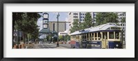 Framed View Of A Tram Trolley On A City Street, Court Square, Memphis, Tennessee, USA