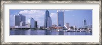 Framed Skyscrapers at the waterfront, Main Street Bridge, St. John's River, Jacksonville, Florida, USA