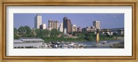 Framed Mud Island Marina Skyline Memphis TN