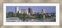 Framed Mud Island Marina Skyline Memphis TN