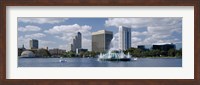Framed Buildings at the waterfront, Lake Eola, Orlando, Florida, USA
