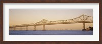 Framed Low angle view of a bridge, Bay Bridge, California, USA