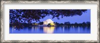 Framed Jefferson Memorial at Night