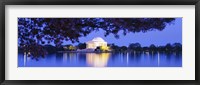 Framed Jefferson Memorial at Night