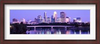 Framed Minneapolis in Purple