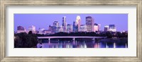 Framed Minneapolis in Purple