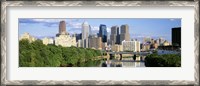 Framed Daytime View of Philadelphia with Clouds
