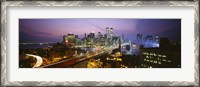 Framed Buildings lit up at night, World Trade Center, Manhattan, New York City, New York State, USA