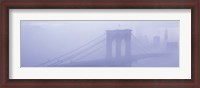 Framed Brooklyn Bridge in the fog