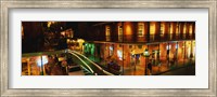 Framed Bourbon Street at night, New Orleans LA