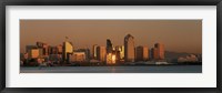 Framed San Diego Skyline at Sunset