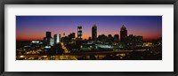 Framed Atlanta skyline at night, GA