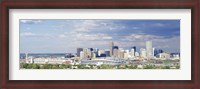 Framed USA, Colorado, Denver, Invesco Stadium, High angle view of the city