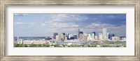 Framed USA, Colorado, Denver, Invesco Stadium, High angle view of the city