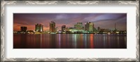 Framed Buildings lit up at the waterfront, New Orleans, Louisiana, USA