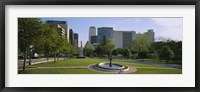 Framed Fountain In A Park, Austin, Texas, USA