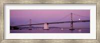 Framed Suspension bridge over a bay, Bay Bridge, San Francisco, California, USA