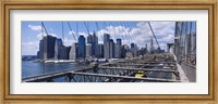 Framed Traffic on a bridge, Brooklyn Bridge, Manhattan, New York City, New York State
