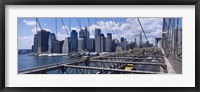 Framed Traffic on a bridge, Brooklyn Bridge, Manhattan, New York City, New York State