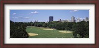 Framed High angle view of the Great Lawn, Central Park, Manhattan, New York City, New York State, USA