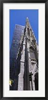 Framed Low angle view of a cathedral, St. Patrick's Cathedral, Manhattan, New York City, New York State, USA