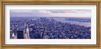 Framed Aerial View From Top Of Empire State Building, Manhattan, NYC, New York City, New York State, USA
