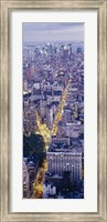 Framed Aerial View of Traffic Through Manhattan (vertical)