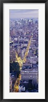 Framed Aerial View of Traffic Through Manhattan (vertical)