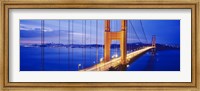 Framed Golden Gate Bridge Lit Up (close up view)